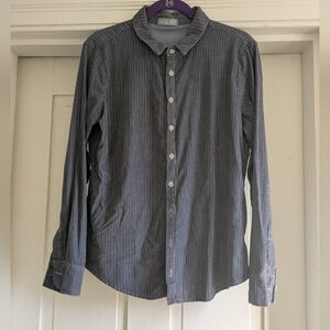 CP Shades Gray & Black Pinstripe Corderoy Button Down Shirt M